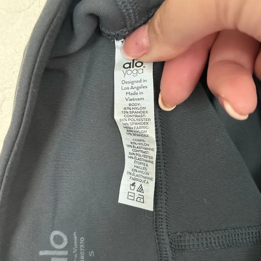 ALO Yoga Charcoal Grey High Waisted Compression Moto Leggings Small